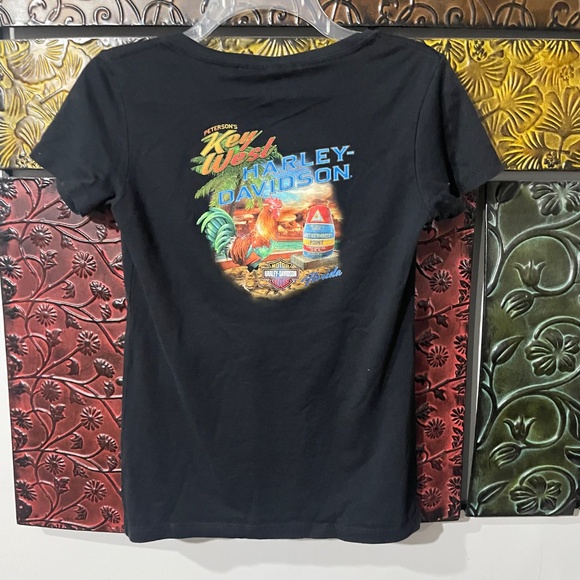Harley-Davidson Key West V-Neck T-Shirt Black (Size Medium) - Picture 7 of 8